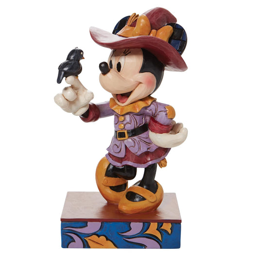 Enesco Jim Shore Disney Traditions - Figura de Minnie Mouse de espantapájaros de Halloween, 6.5 Pulgadas, Multicolor