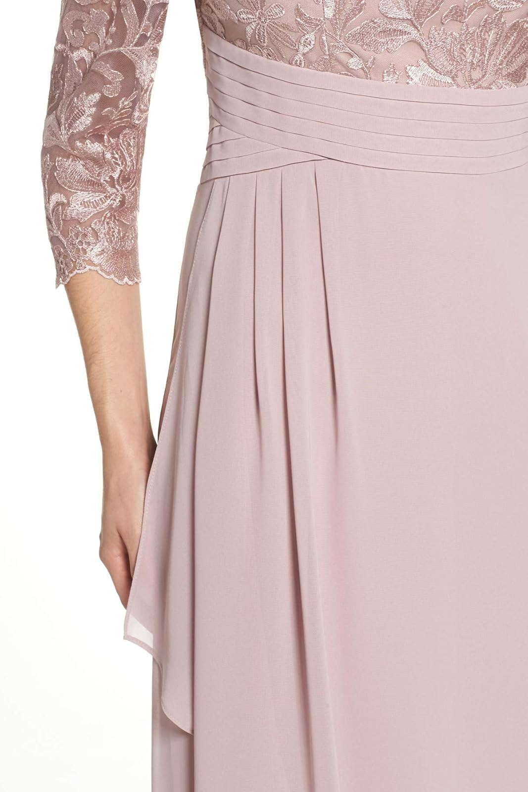 Alex Evenings Vestido Largo de Encaje con Cintura Imperio Vestido para ocasión Especial para Mujer