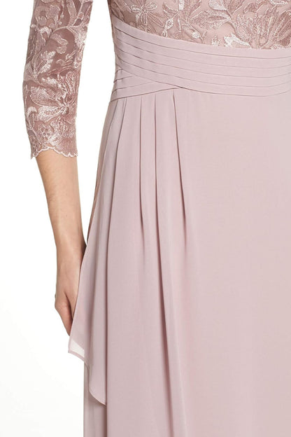 Alex Evenings Vestido Largo de Encaje con Cintura Imperio Vestido para ocasión Especial para Mujer