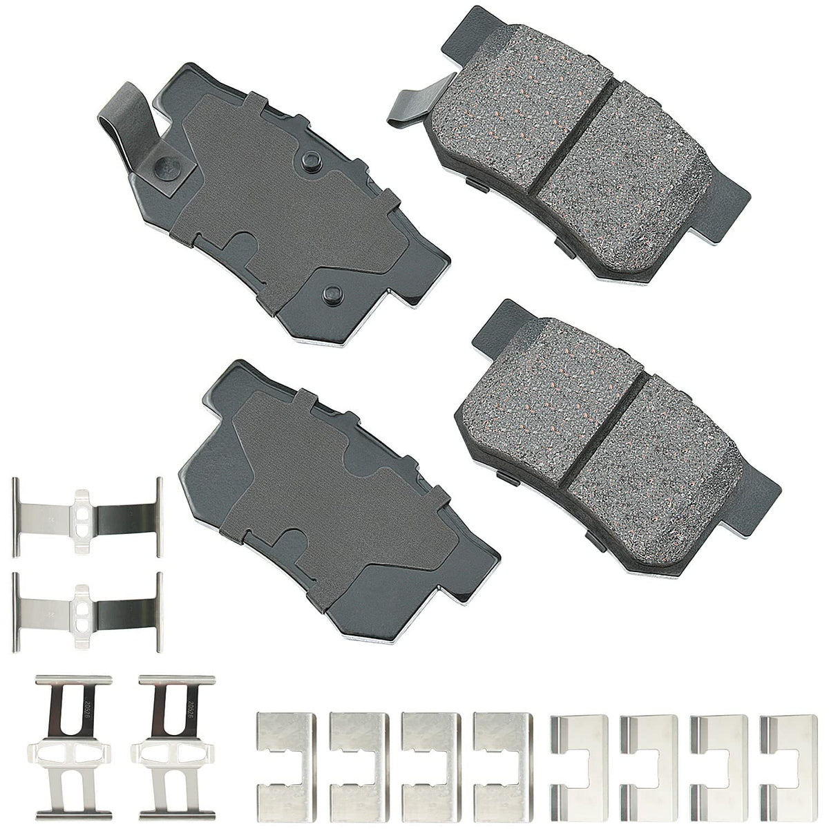 Akebono ACT537A Pastillas Freno Disco Trasero Cerámica Ultra Premium Estándar Gris