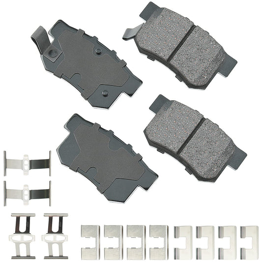Akebono ACT537A Pastillas Freno Disco Trasero Cerámica Ultra Premium Estándar Gris