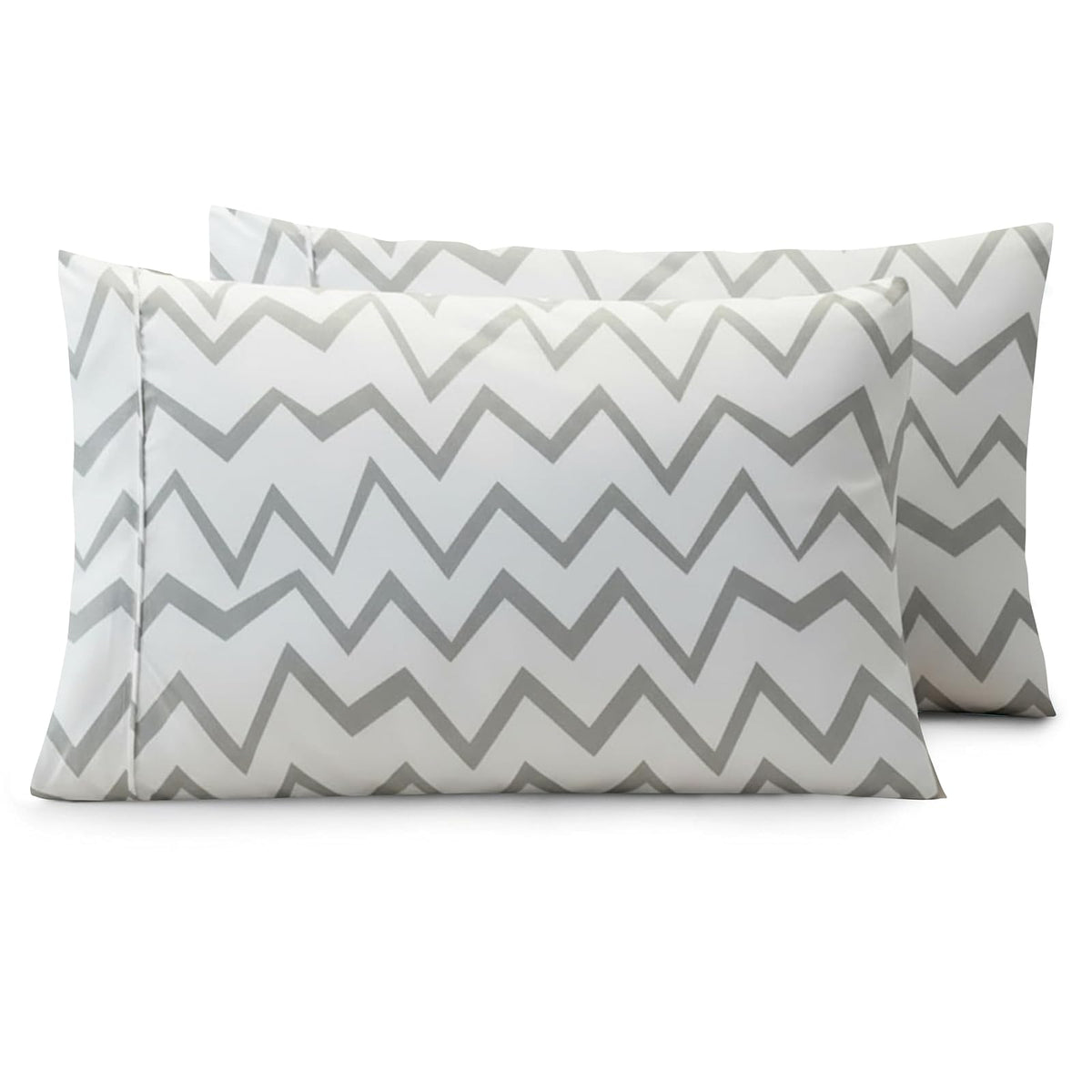 Fundas de Almohada Elegant Comfort de Microfibra Set de 2 - Gray-10 - King - California King