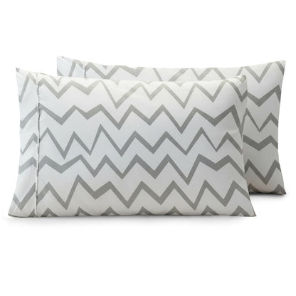Fundas de Almohada Elegant Comfort de Microfibra Set de 2 - Gray-10 - King - California King
