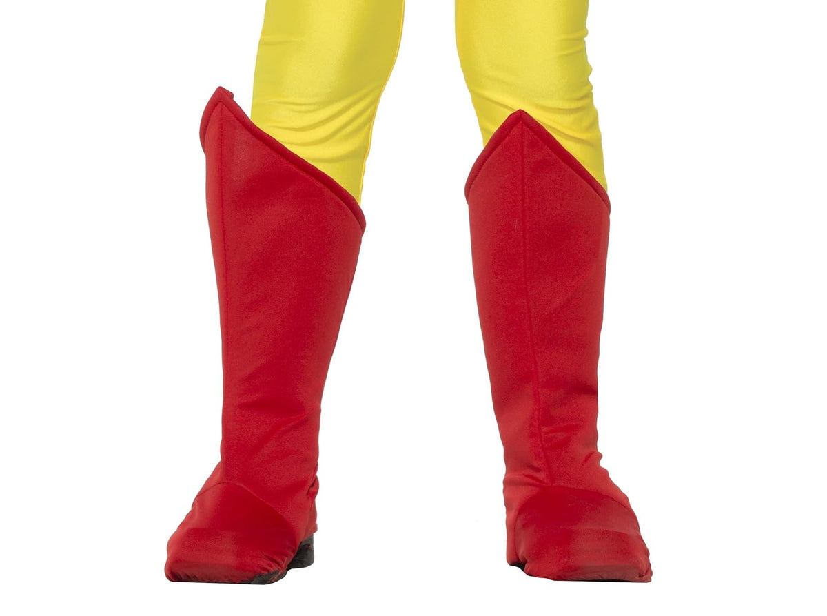 Rubies - Fundas para botas de superhéroe para niños, color rojo, talla única para fiestas temáticas y Halloween - Rojo