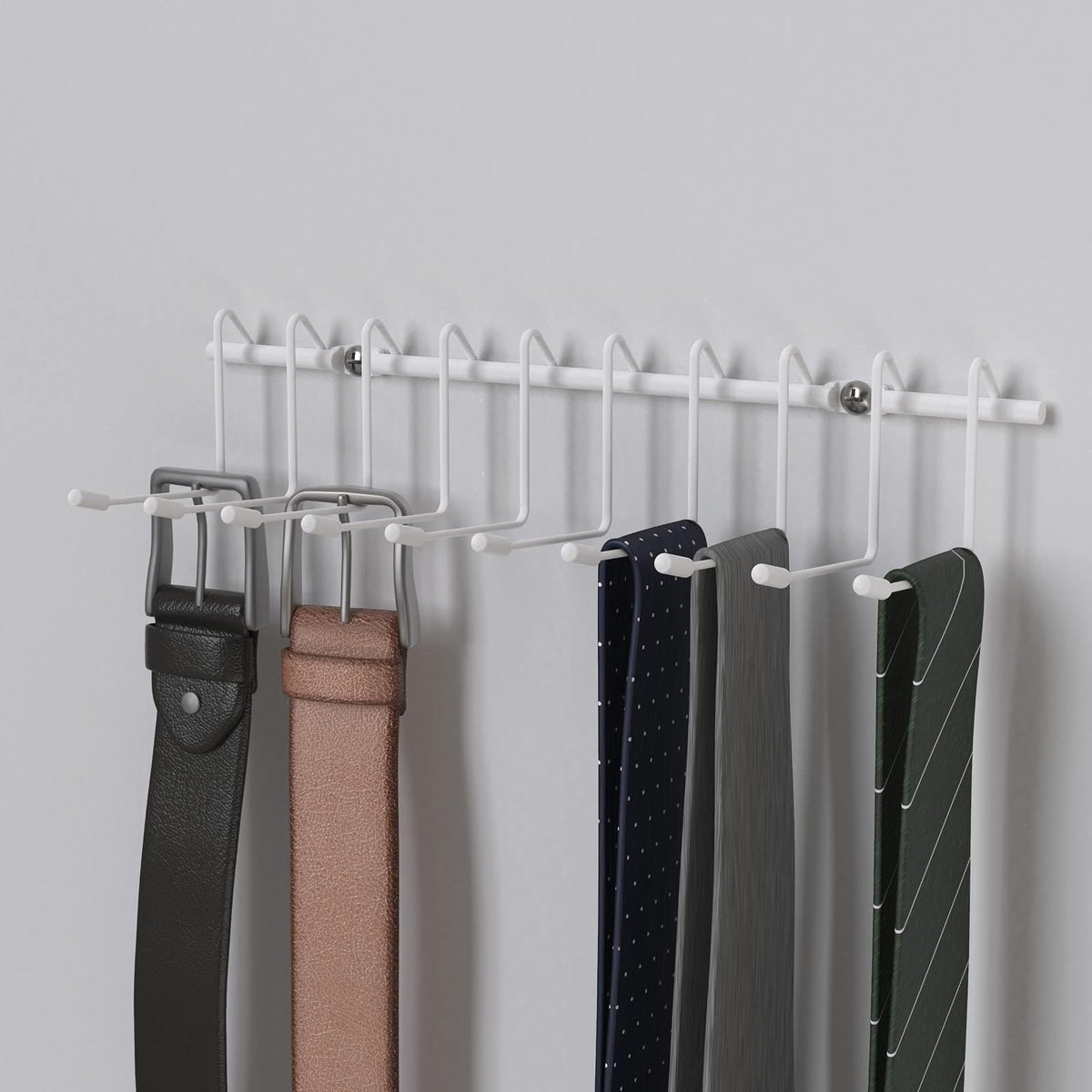 ClosetMaid - 71008 Perchero versátil para corbatas y cinturones, blanco