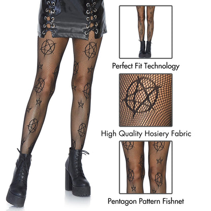 Leg Avenue Women's Dark Alternative Fishnet Tights