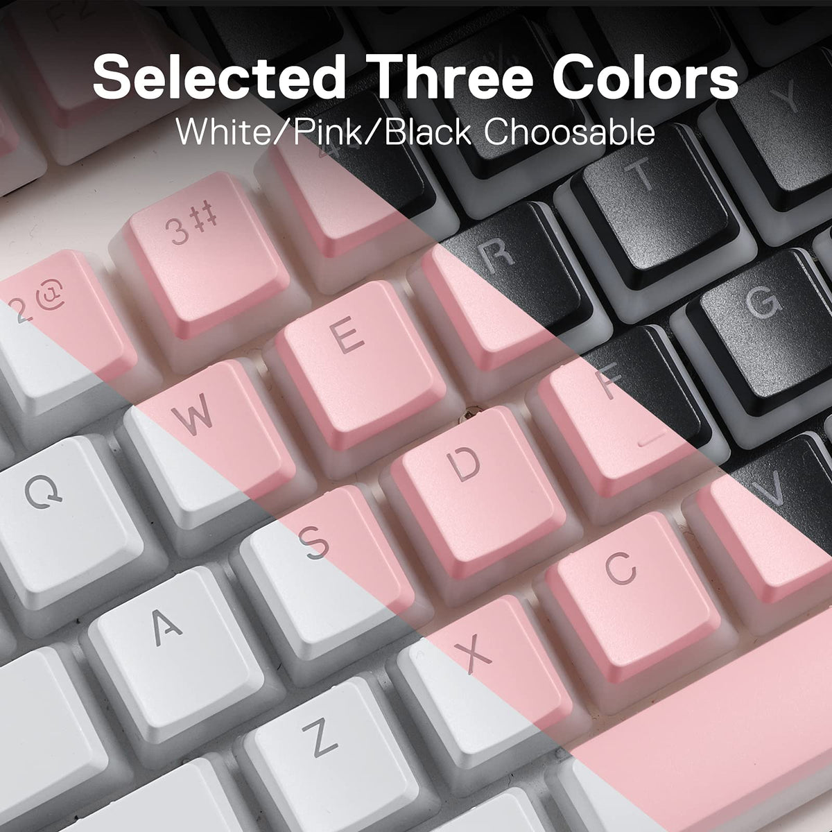 Redragon A130 - Teclas de pudín Negro, Juego de 104 Teclas estándar Doble PBT con Capa translúcida para Teclado mecánico, Perfil OEM, diseño ANSI en inglés (EE. UU.)