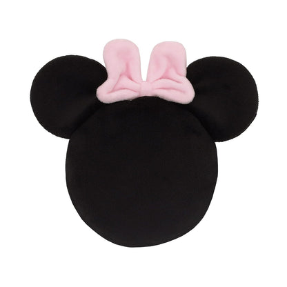 Disney Minnie Mouse Shaped Black Plush with Pink Bow 3 Piece Wall Décor