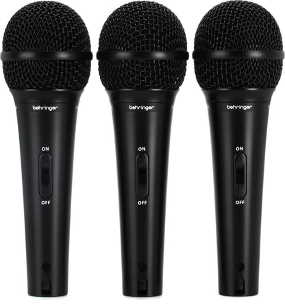 Behringer XM1800S Micrófonos dinámicos e instrumentales cardioides dinámicos (juego de 3)