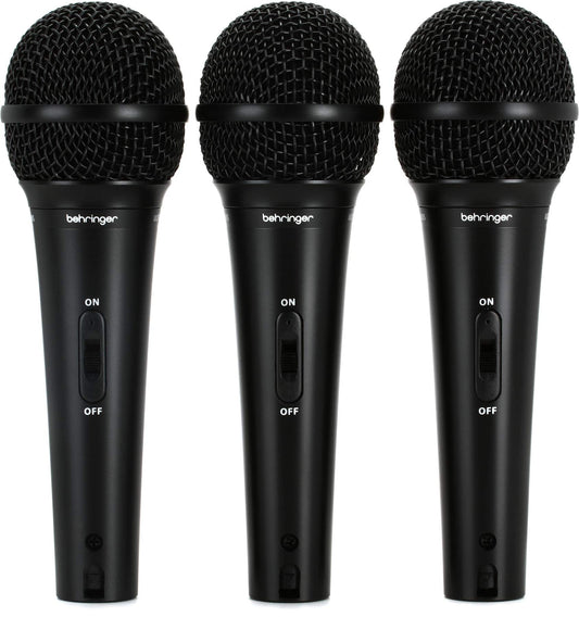 Behringer XM1800S Micrófonos dinámicos e instrumentales cardioides dinámicos (juego de 3)