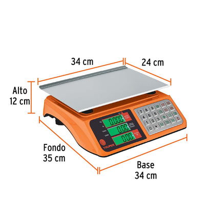 Truper BASE-40U, Báscula electrónica multifunciones 40 kg
