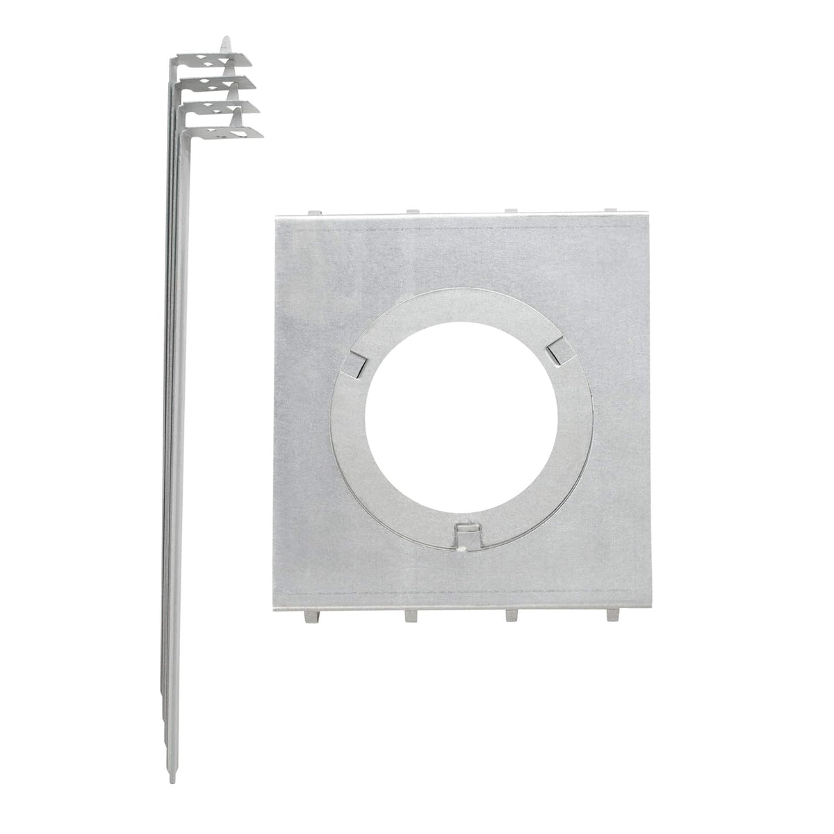 Placa de montaje de iluminación empotrada de aluminio, 4 barras de suspensión de 30,48 cm, 90141