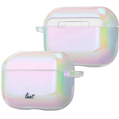 LAUT - Funda Holo para AirPods Pro | Acabado Iridiscente | Antiarañazos, mosquetón Incluido • Perla