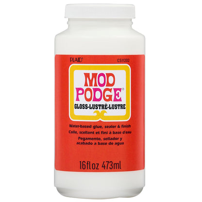 Mod Podge Sellador y Pegamento a Base de Agua Multiusos - Brillo - 453 gramos (16 onzas) - Sellador a base de agua