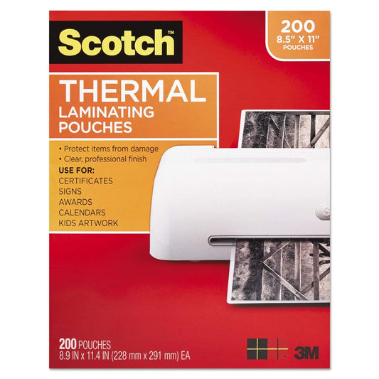 3M Scotch TP3854200 - Bolsas térmicas para laminación (tamaño carta, 3 mil, 11 2/5 x 8 9/10, 200 por paquete