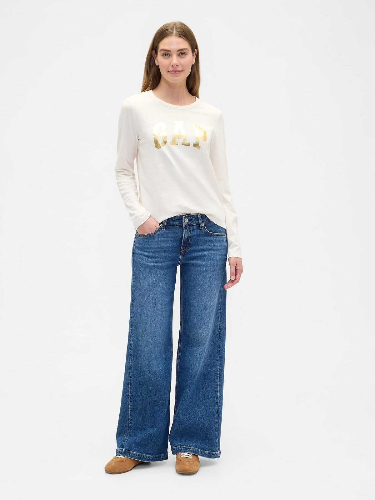 Gap V-LS FAV Crew Nvl CamisetaMujer