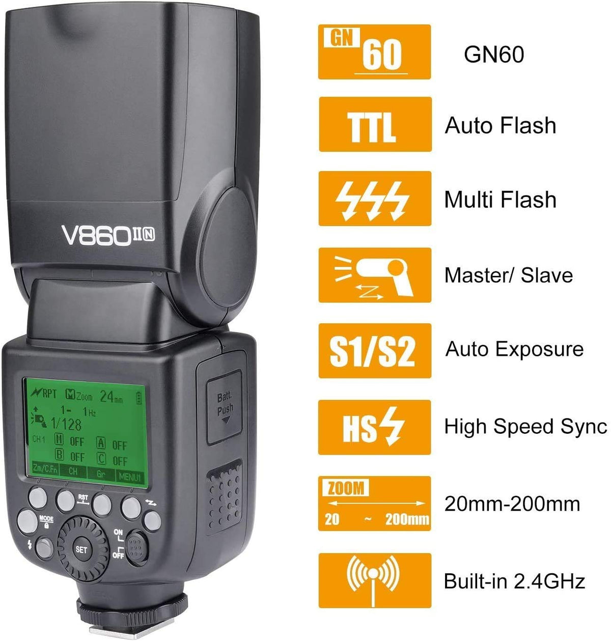 GODOX Sistema Micrófono Inalámbrico MoveLink II M1 Negro 3.5mm