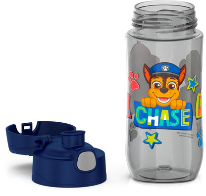 THERMOS FUNTAINER Botella de hidratación de plástico de 16 onzas con boquilla, Patrulla Canina
