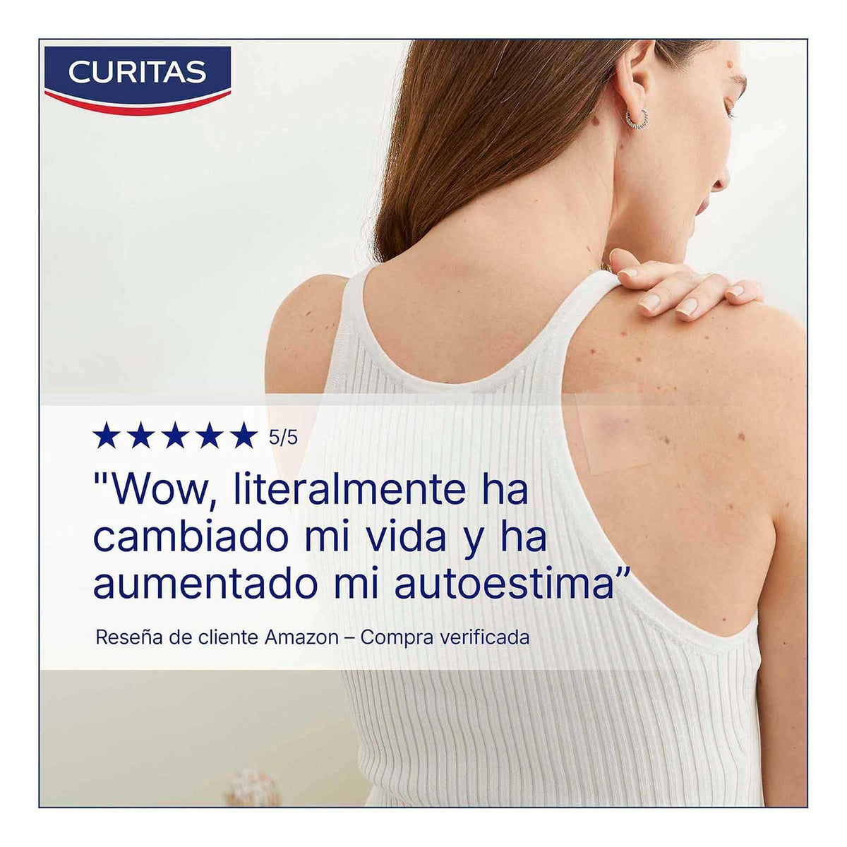 Curitas Reductor de Cicatrices, caja con 21 Venditas, Reduce, Aclara y Suaviza cicatrices nuevas y antiguas