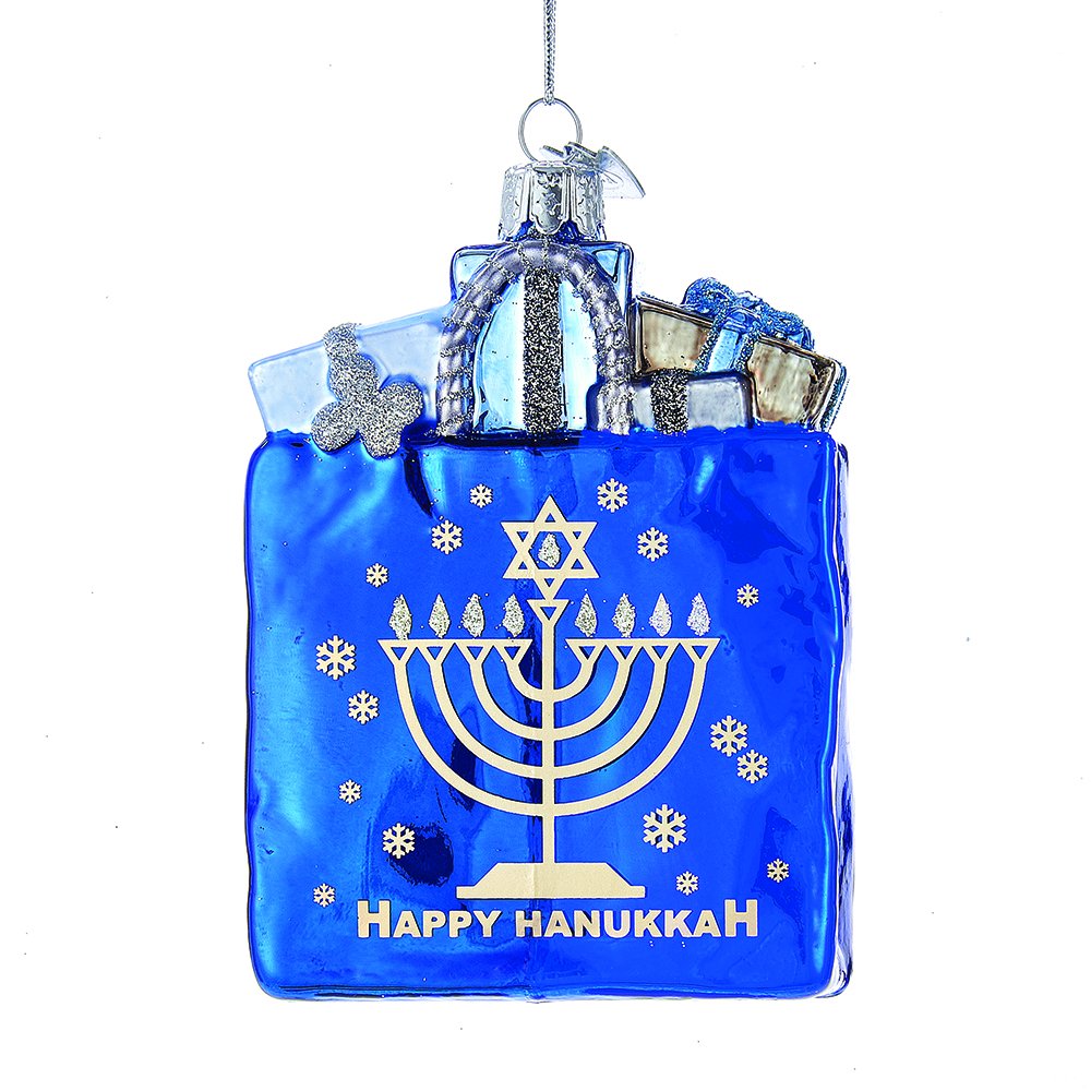 Kurt Adler NB1126 - Adorno para Bolsa de Regalo de Cristal con Gemas Nobles de 10,1 cm