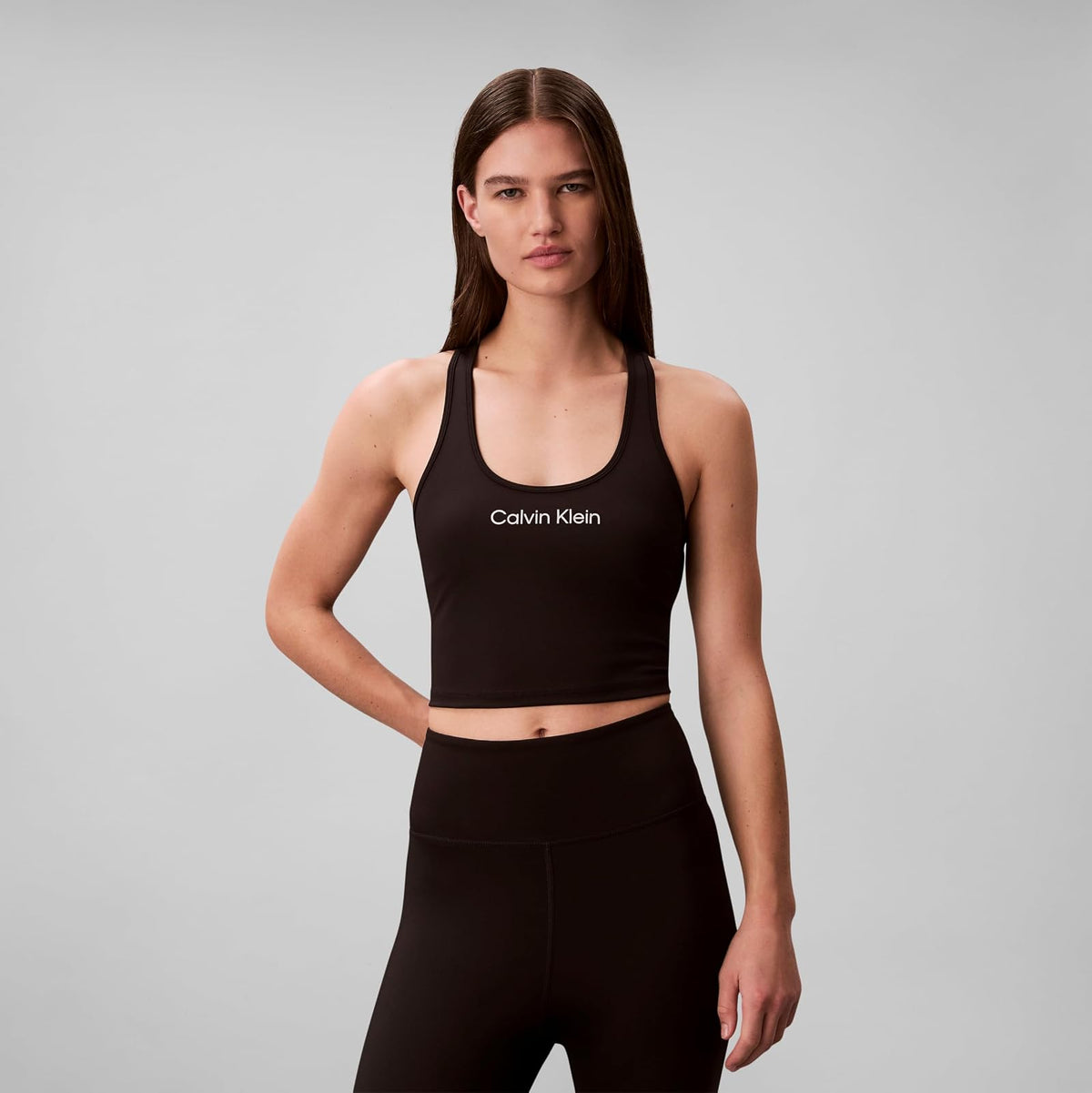 Calvin Klein Performance Logo Low Impact Longline Sports Bra Sujetador Deportivo Mujer