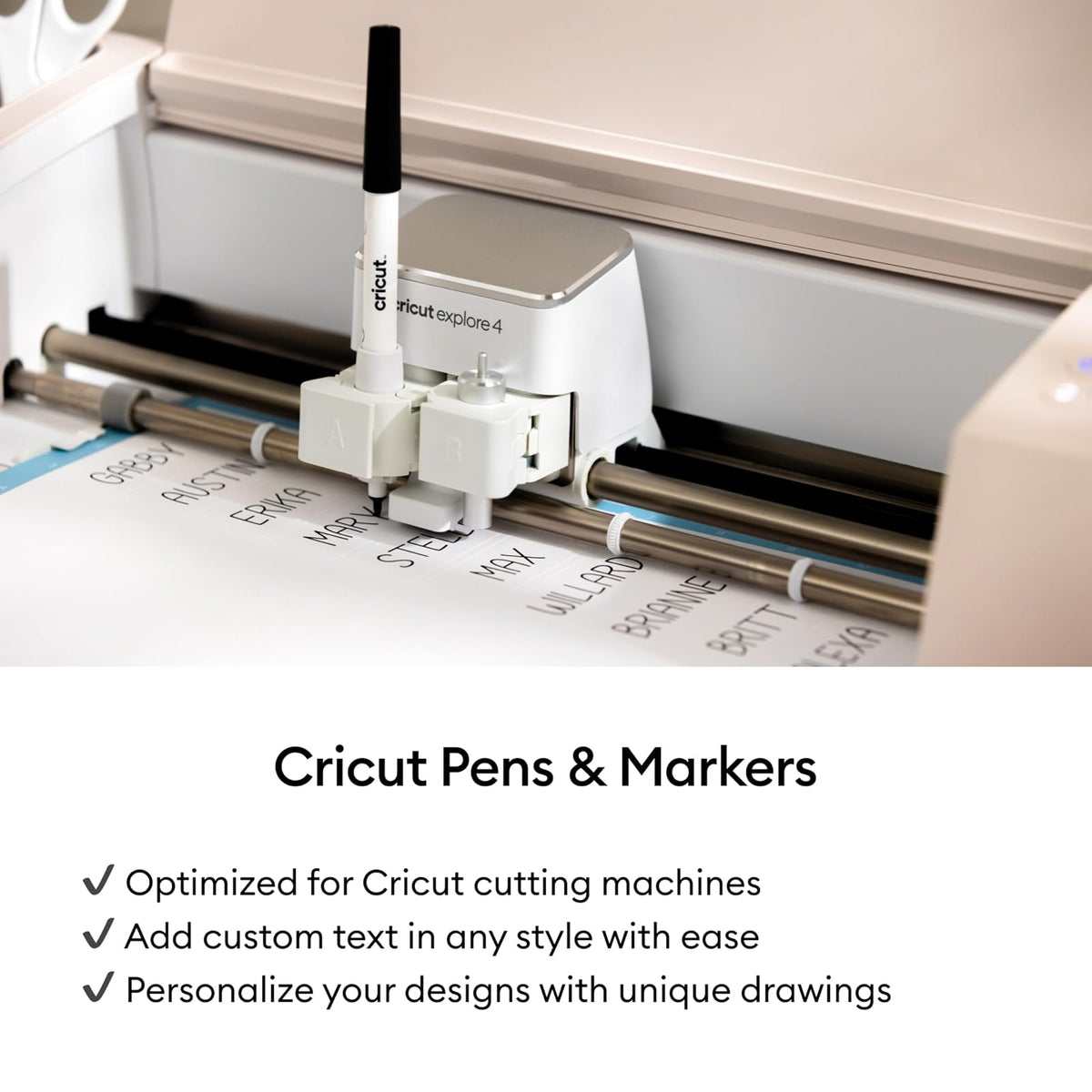 Cricut® - Juego de bolígrafos múltiples, color negro (6 unidades)