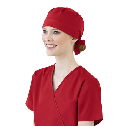 WonderWork Gorro Quirúrgico Unisex con Lazo - Rojo - - Talla Única