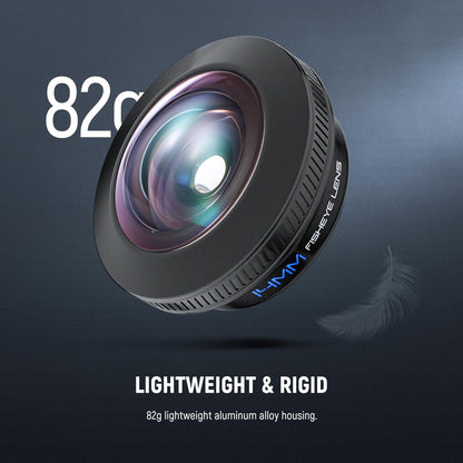NEEWER 170° 14mm VR Fish Eye Lens con 17mm Rosca Lens Clip, Panoramic Ojo Pez para Live Streaming, Paisajismo Exterior, Arquitectura Compatible con iPhone 17 16 Pro MAX Android S25 Ultra, LS-77