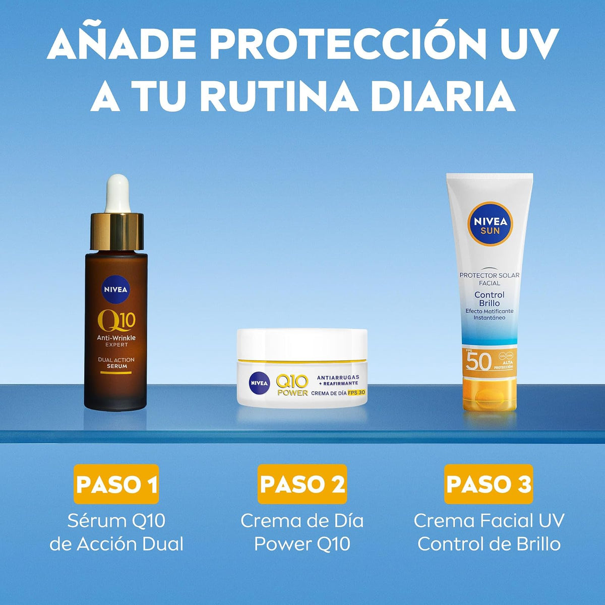 NIVEA SUN Protector Solar Facial Control Brillo Con Efecto Matificante Instantáneo y Protección Muy Alta De FPS50+ 50ml.Textura Ligera y Sin Sensación Grasosa Que Mantiene La Piel Fresca Y Libre De Oleosidad.