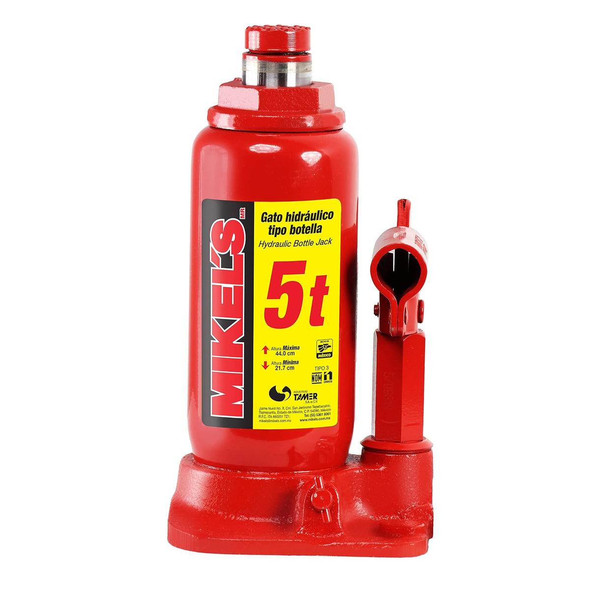 Mikel's GH-5 Gato Hidráulico de Botella con Tornillo de Extensión 5 T