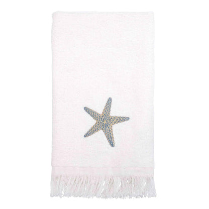 Avanti Linens - Juego de Toallas de 3 Piezas, algodón Suave y Absorbente, decoración Costera del hogar (por The Sea Collection, Blanco)
