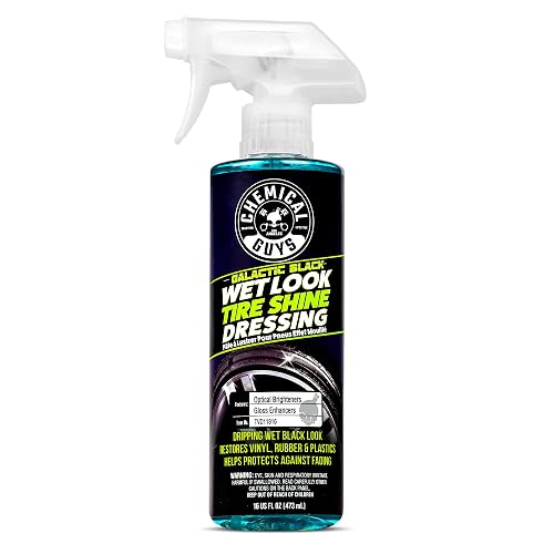 Chemical Guys Galactic Black Wet Look Tire Shine Dressing, para un Nuevo Nivel de Brillo y Profundidad de Negro, Seguro para Automóviles, Camiones, Motocicletas, vehículos recreativos y más, 473 ml