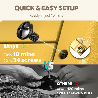 Werph - Contenedor de compostaje de Doble cámara de 43 galones, Vaso de compostaje para Exteriores de Montaje rápido, contenedor Giratorio para compostaje con Guantes para jardín, Cocina y Patio