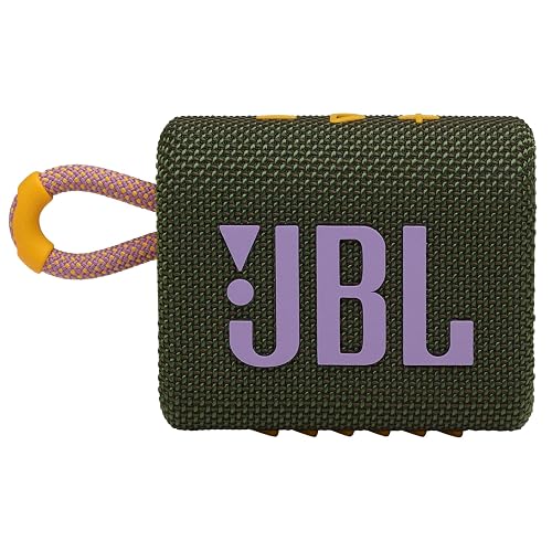 JBL Go 3, Bocina Portátil Bluetooth, 4.2 W de Potencia, Reproducción 5 Horas, Resistente al Agua y al Polvo IP67 - Verde
