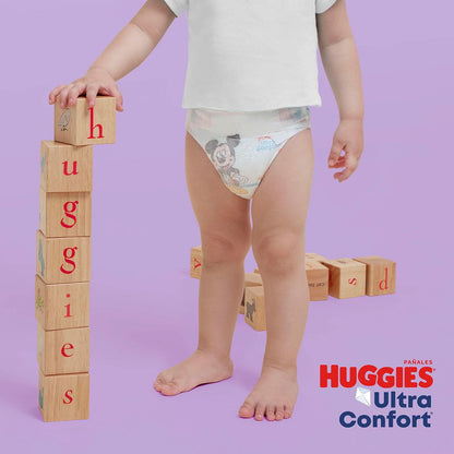 Huggies UltraConfort Pañal Desechable para Bebé, Etapa 4 Niña, Paquete con 40 Piezas, Ideal para niñas de 9 a 12 kg