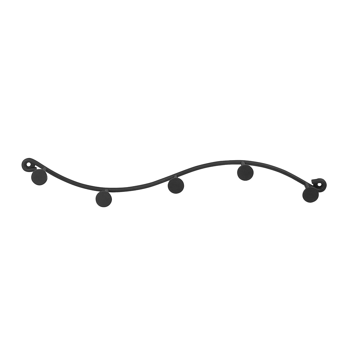 Spectrum 65010 Sweep - Perchero de Pared con 5 Ganchos, Transicional, Negro, 1