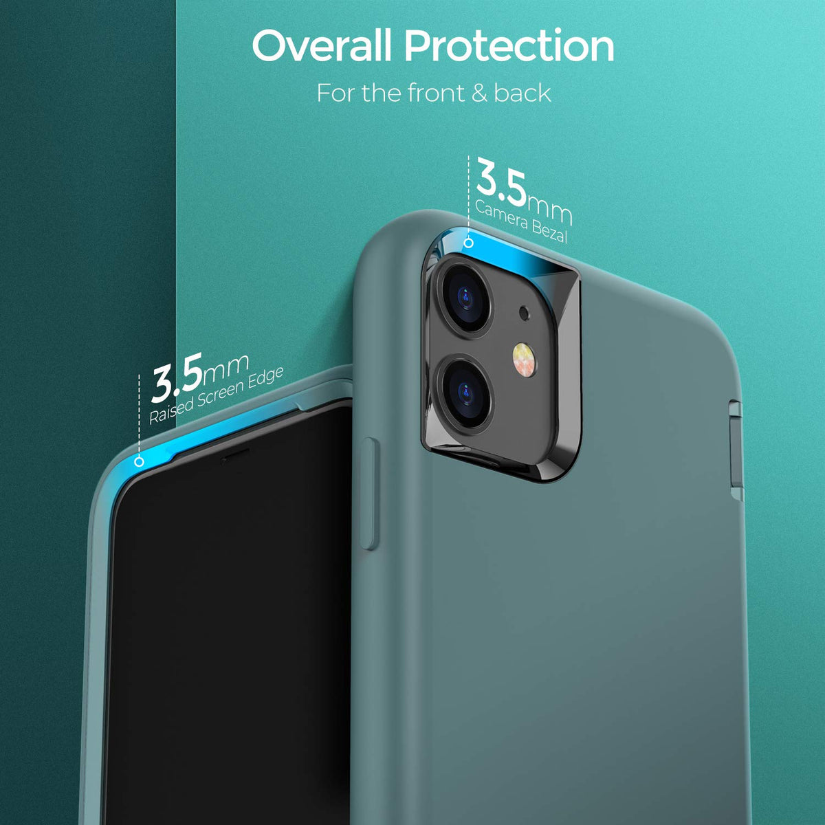 ORIbox Case Compatible with iPhone 12 Mini Case & iPhone 13 Mini Case, Soft-Touch Finish of The Liquid Silicone Exterior Feels