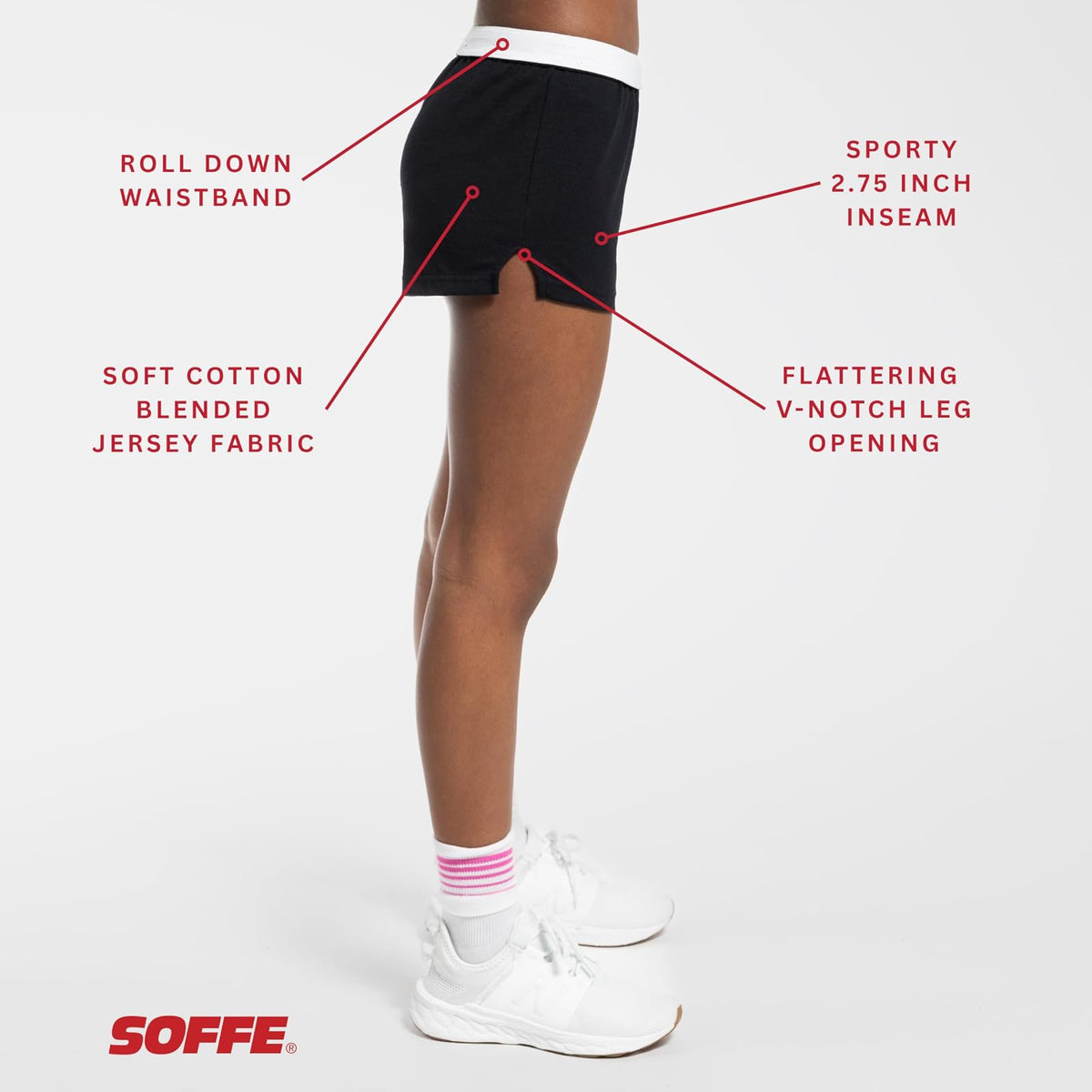 Soffe Youth Girls' Authentic Soffe Shorts