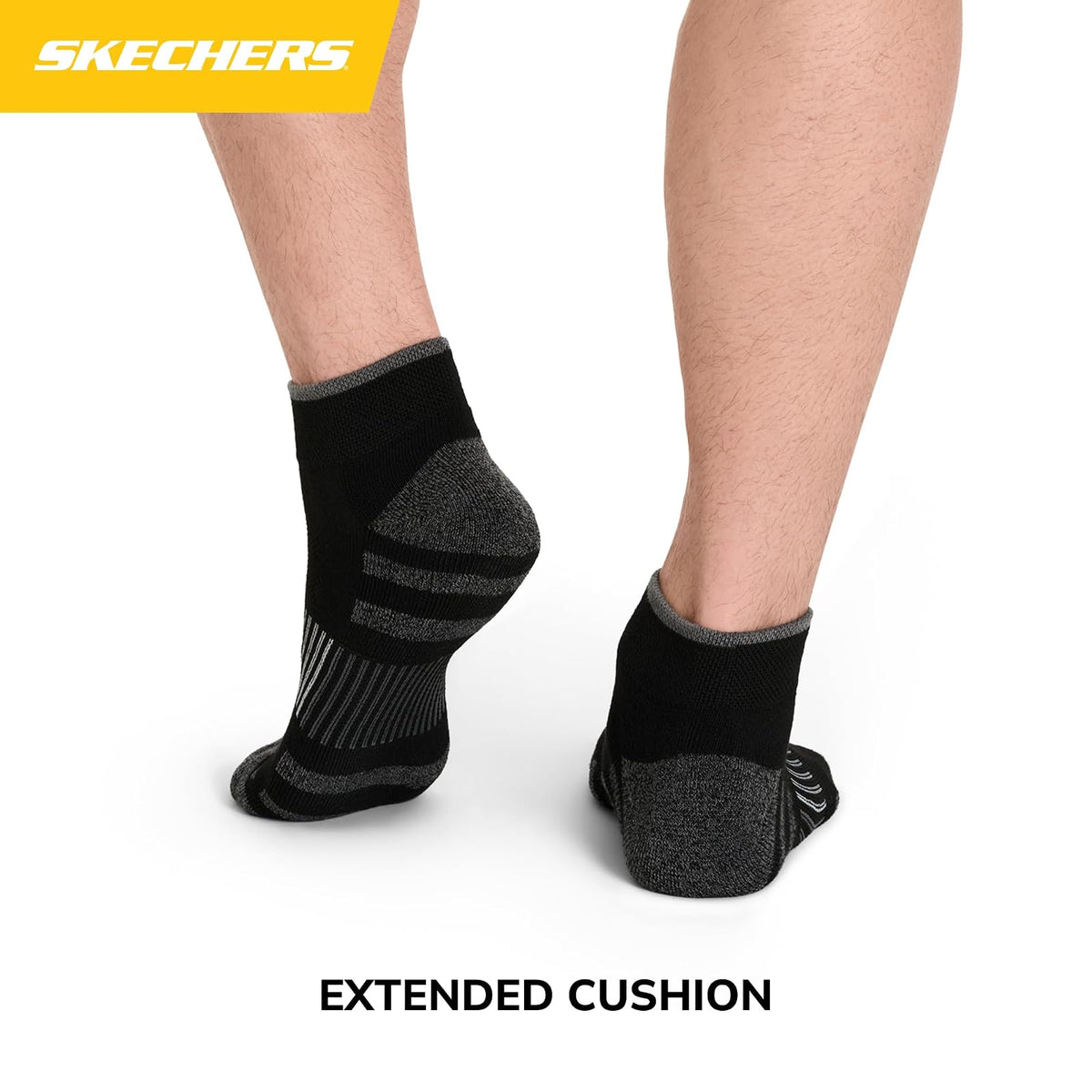 Skechers 8-pack Work Collection Quarter Crew Socks, Extended Cushion & Mesh Ventilation Calcetines Hombre