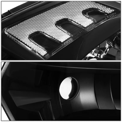 DNA Motoring Conjunto de Faros Delanteros Halogen, Negro/Transparente, HL-OH-DR09QUA-BK-CL1 [para Ram 1500-5500 10-18]