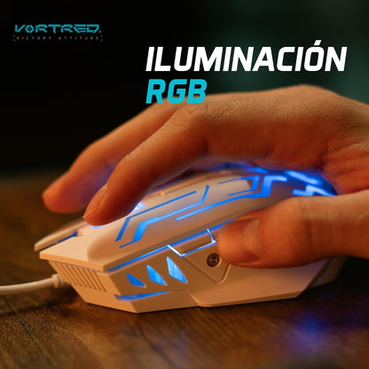 PERFECTCHOICE Mouse Gamer Alámbrico 3600 dpi Ajustable 6 Botones V-930587 Legacy VORTRED