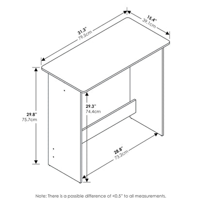 Furinno Mesa de Estudio Simplista, Rosa, 39.4 cm x 80 cm x 75.4 cm
