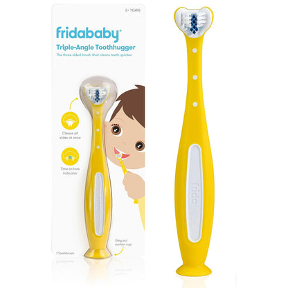 Frida Baby Cepillo de Dientes de Triple Ángulo para Niños de 2 Años en Adelante - 1 Unidad (Paquete de 1) - Amarillo