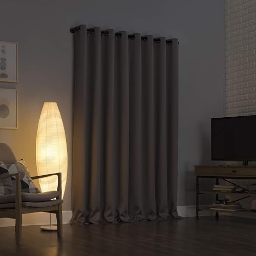Sun Zero Nordic - Paquete de 2 Paneles de Cortinas 100% Opacas de Grado Teatro, 132 x 213 cm, Color Plateado