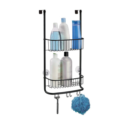 InterDesign Forma Estantería de baño para Colgar, pequeño Estante de Ducha de Metal, repisa de baño, Negro Mate