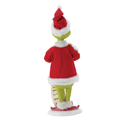Department 56 Possible Dreams Dr. Seuss Grinch Holding Nice List Figurine, 12 Pulgadas, Multicolor