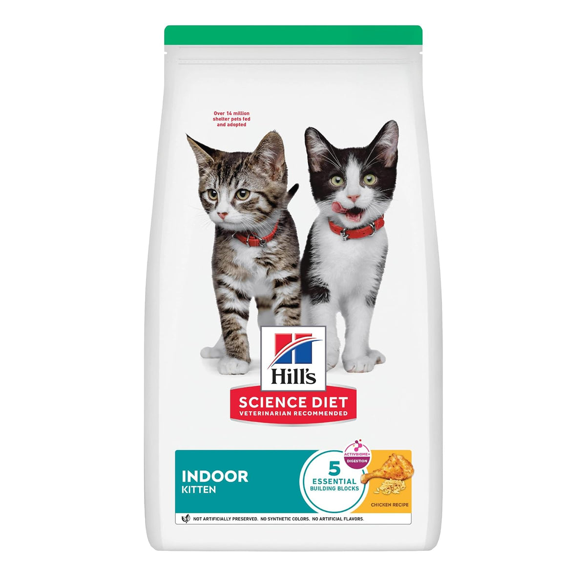 Hill's Science Diet Indoor Croquetas para Gatito Sabor Pollo 1.6Kg | Croquetas Hill's para gato, pollo real, crecimiento sano, desarrollo cerebral con DHA, soporte inmunológico