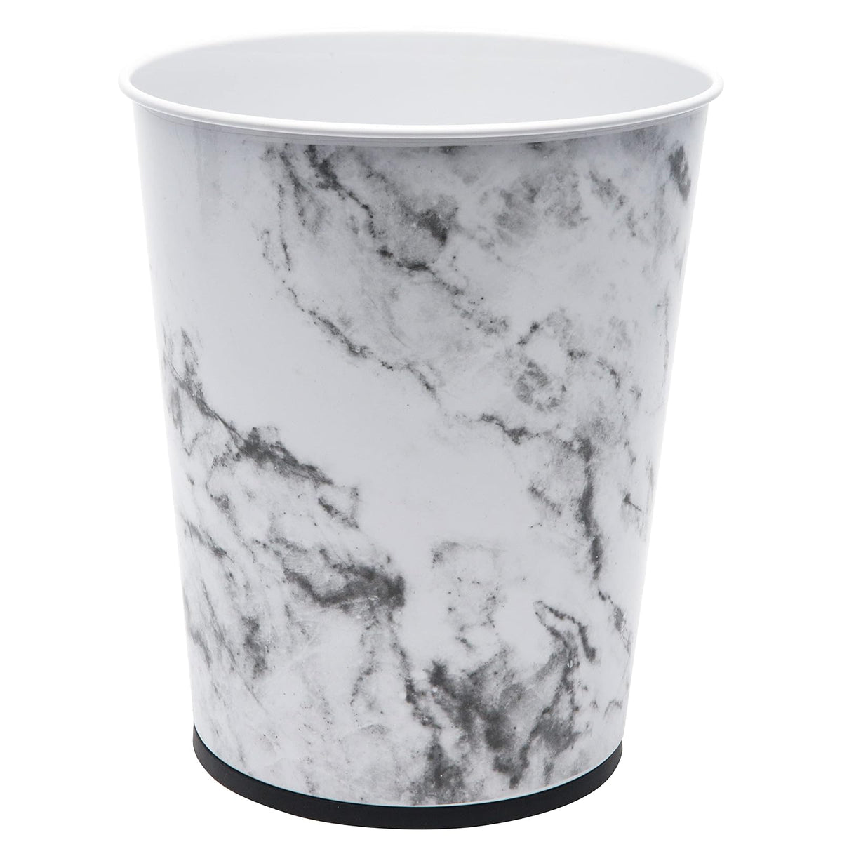 Bath Bliss - cubeta de basura pequeño de 5 litros | Tapa redonda abierta | cubeta de basura | Baño | Cocina | Oficina | recámara | cubeta de basura | Basura | Mármol - Mármol
