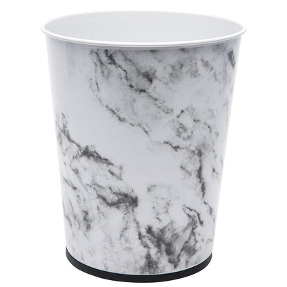 Bath Bliss - cubeta de basura pequeño de 5 litros | Tapa redonda abierta | cubeta de basura | Baño | Cocina | Oficina | recámara | cubeta de basura | Basura | Mármol - Mármol