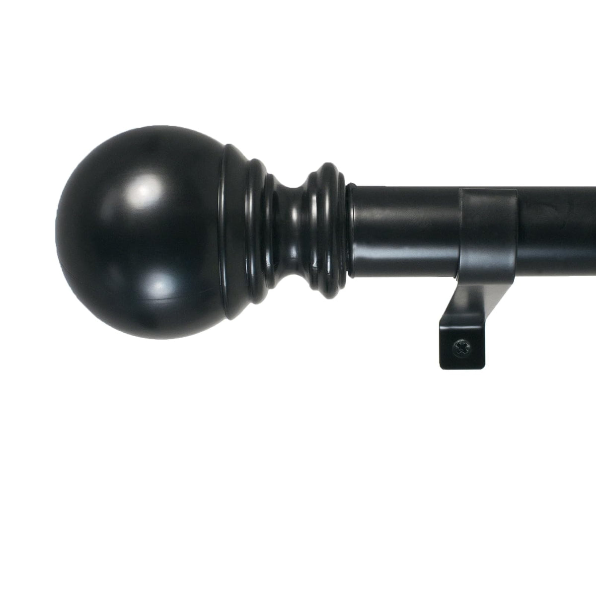 Decopolitan Barra de Cortina Telescópica Industrial, 18-36 Pulgadas - 18 to 36-Inches - Negro